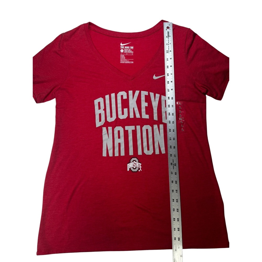 Nike Ohio State Buckeyes T-Shirt Men's Large Red Dri-FIT Short Sleeve NWT NCAA - Picture 3 of 7